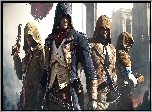Gra, Assassins Creed Unity, Posta, Arno Dorian, Mczyni, Bro, Kaptury